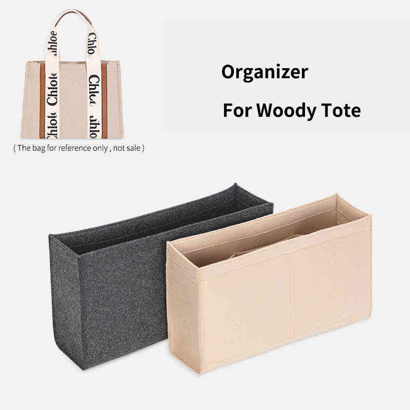 Purse Organizer Insert Felt Makeup Linner Bag With Zipper Women's Luxury Handbag Tote Shaper For Woody 220527, S beige 
Purse Organizer Insert Felt Makeup Linner Bag With Zipper Women's Luxury Handbag Tote Shaper For Woody 220527, S beige