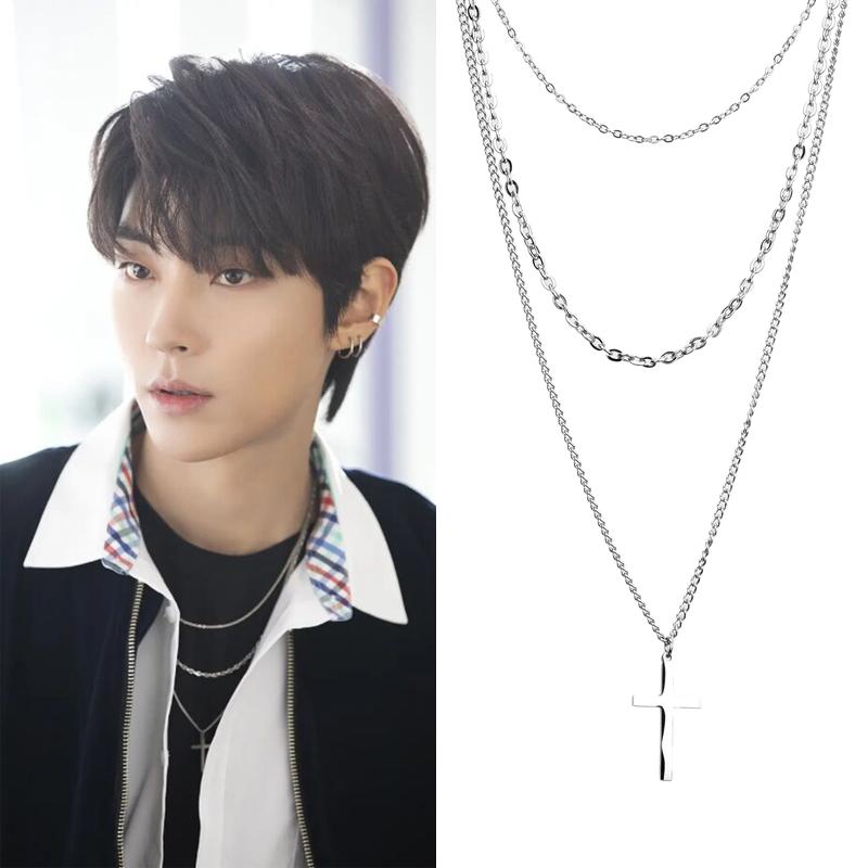 Pendant Necklaces True Beauty Necklace For Men Women Stainless Steel Three Layered Cross Korean Drama Cool Punk Hip-hop JewelryPendant
Pendant Necklaces True Beauty Necklace For Men Women Stainless Steel Three Layered Cross Korean Drama Cool Punk Hip-hop JewelryPendant