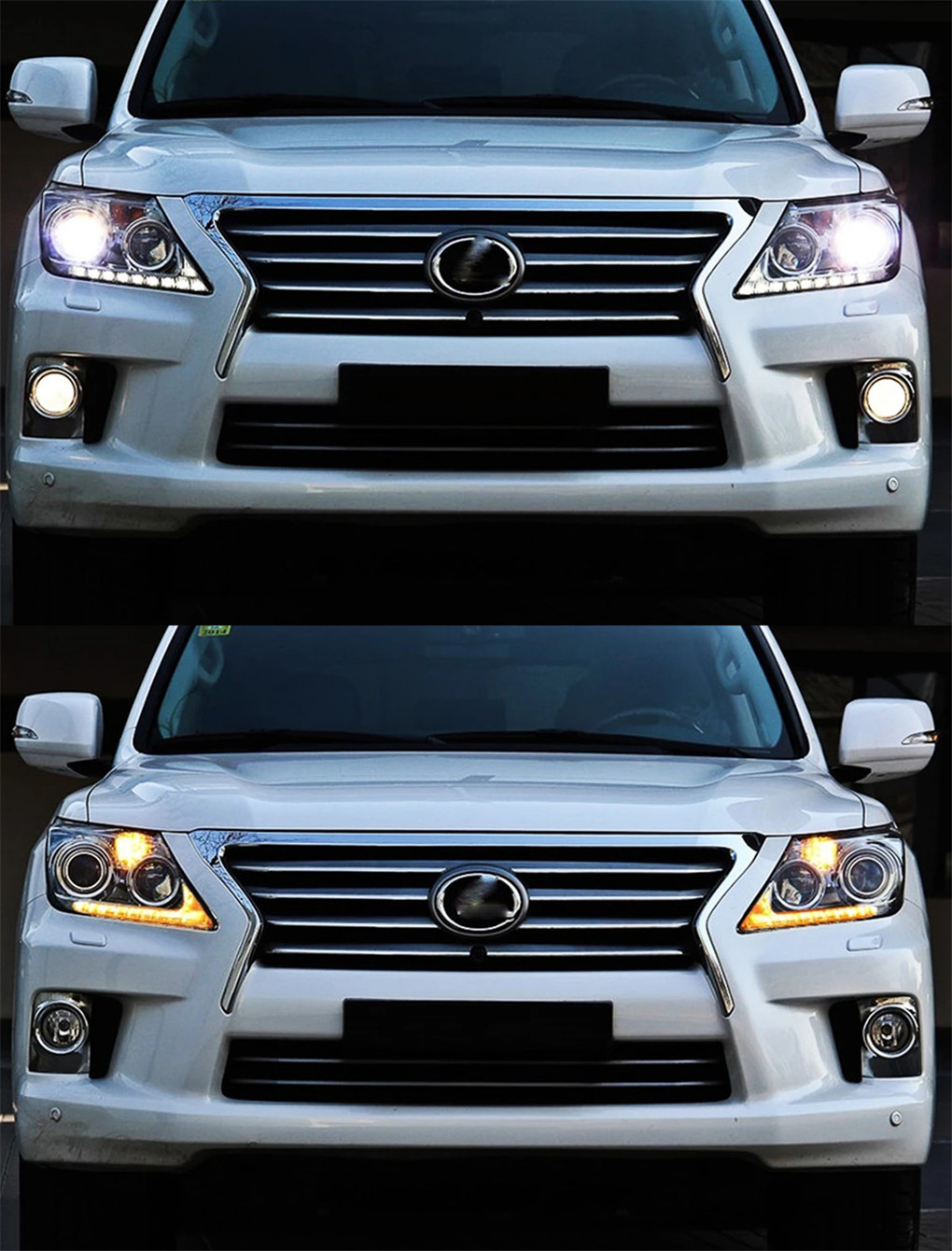 LED Low Bulbs Headlights for Lexus LX570 2008-20 15 LED Headlight High Beam Daytime Lights Turn Signal Front Lamp