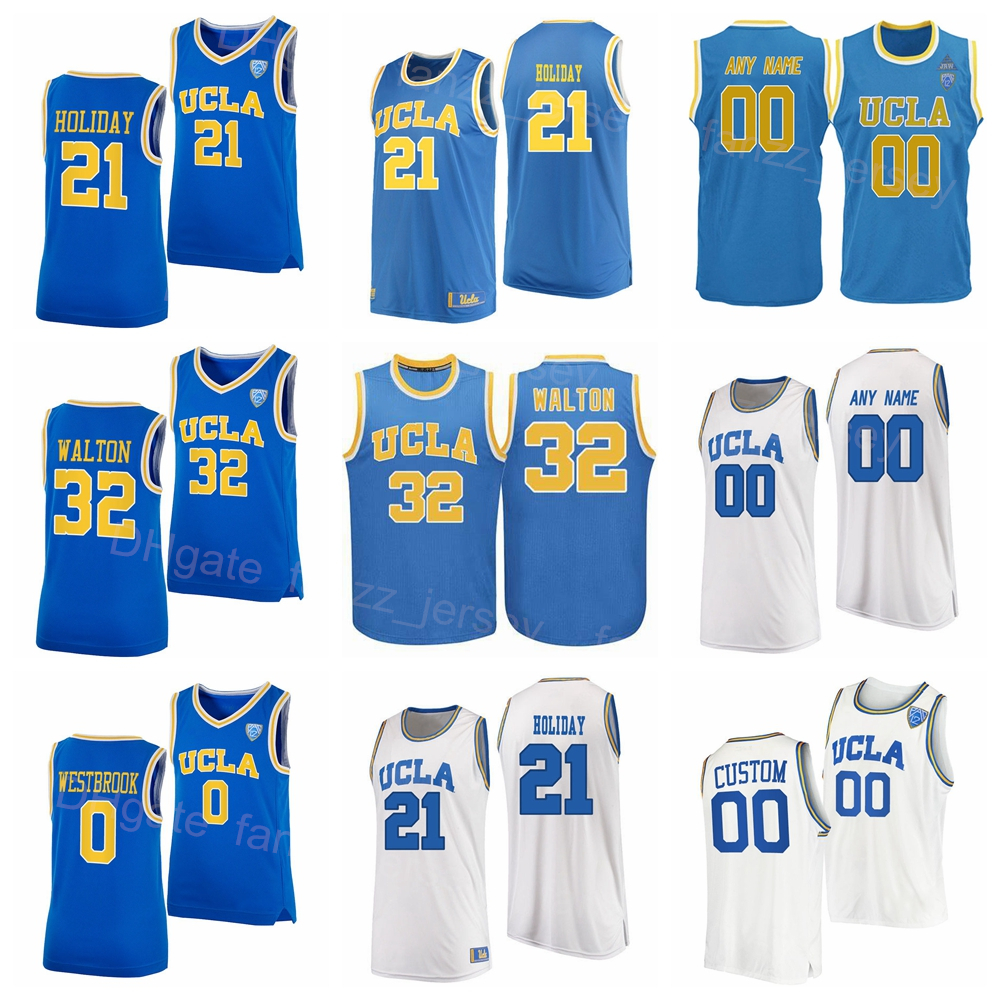NCAA College UCLA Bruins Basketball Russell Westbrook Jersey University 0 Jrue Holiday 21 Reggie Miller 31 Bill Walton 32 Sport Blue White Team Top Quality
NCAA College UCLA Bruins Basketball Russell Westbrook Jersey University 0 Jrue Holiday 21 Reggie Miller 31 Bill Walton 32 Sport Blue White Team Top Quality