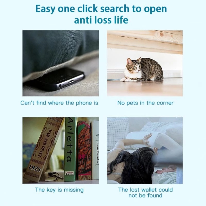 Mini Tracking Device Tag Key Child Finder Pet Tracker Location Bluetooth Smart Vehicle Anti-lost GPS Tracker Wireless Locator