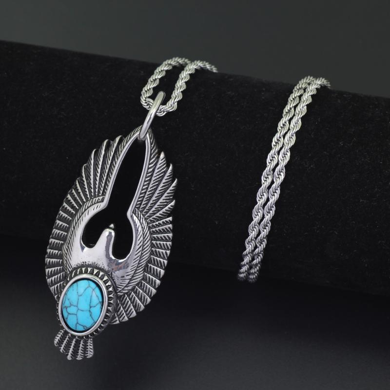 Pendant Necklaces Stainless Steel Jewelry Hip Hop Necklace With 3mm Rope Chain SN122Pendant
Pendant Necklaces Stainless Steel Jewelry Hip Hop Necklace With 3mm Rope Chain SN122Pendant