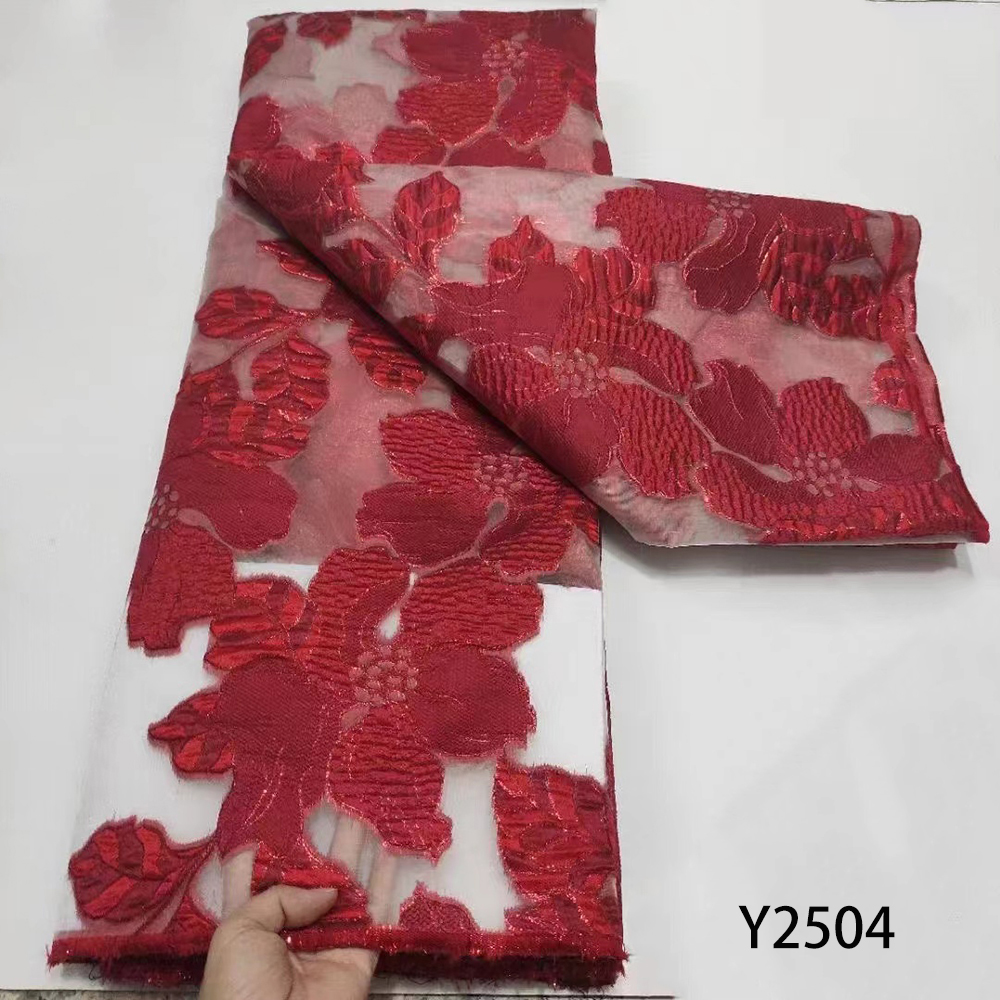 2022 High Quality African Brocade Jacquard Fabric Embroidered French Tulle Lace Fabric For Nigerian Party Dress Y2504
2022 High Quality African Brocade Jacquard Fabric Embroidered French Tulle Lace Fabric For Nigerian Party Dress Y2504