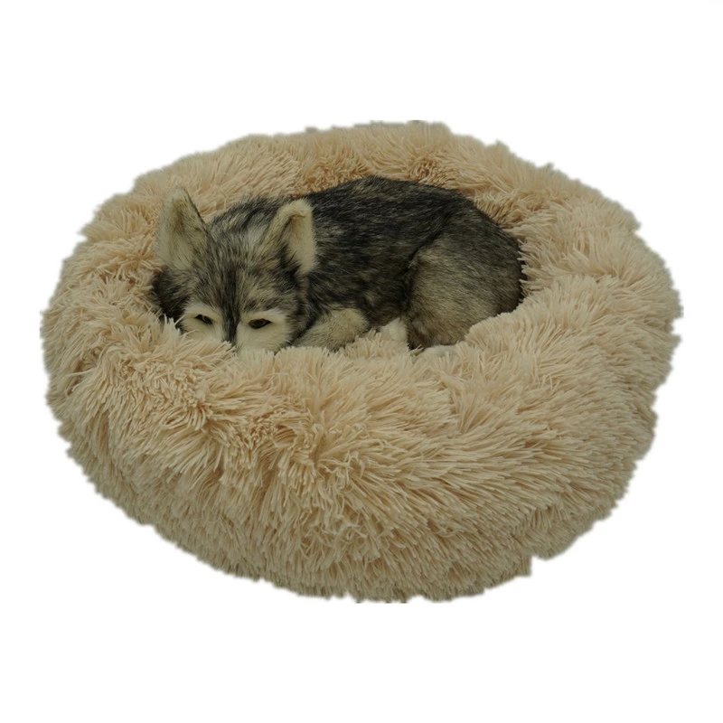 Large Big Small For Cat House Round Plush Mat Sofa Dropshipping Products Pet Calming Dog Donut Bed 0627