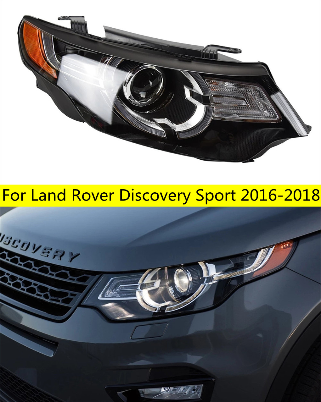 Headlight Assembly For Discovery Sport 20 16-20 18 LED Turn Signal Headlights High Beam Daytime Light Plug&Play