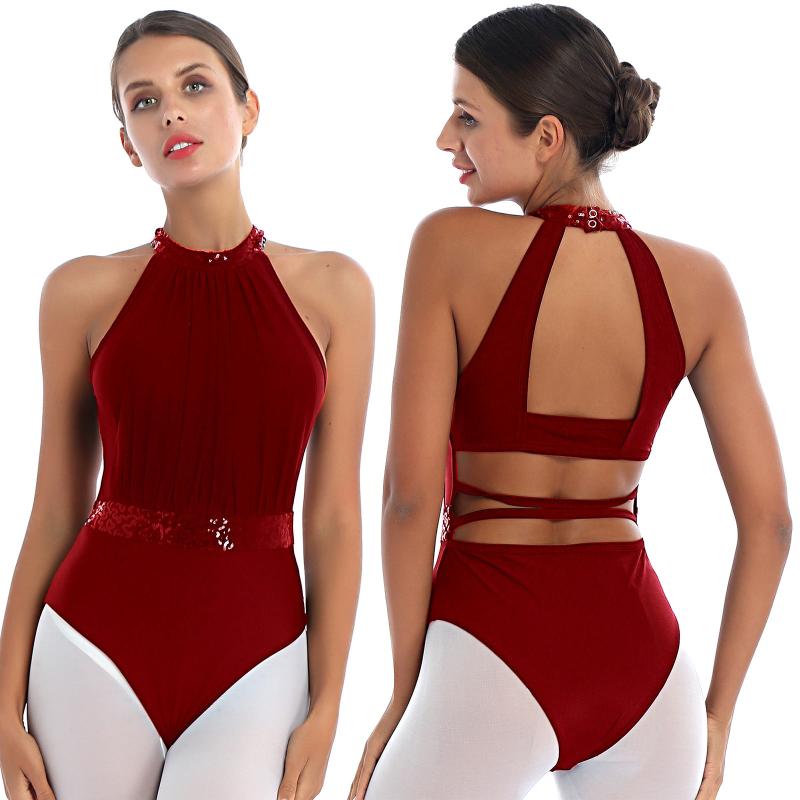 Stage Wear Women Ballerina Dance Leotard Cutout Back Bodysuit Sequins Ballet Contemporary Costume Lyrical Performance Dress, Black
Stage Wear Women Ballerina Dance Leotard Cutout Back Bodysuit Sequins Ballet Contemporary Costume Lyrical Performance Dress, Black
