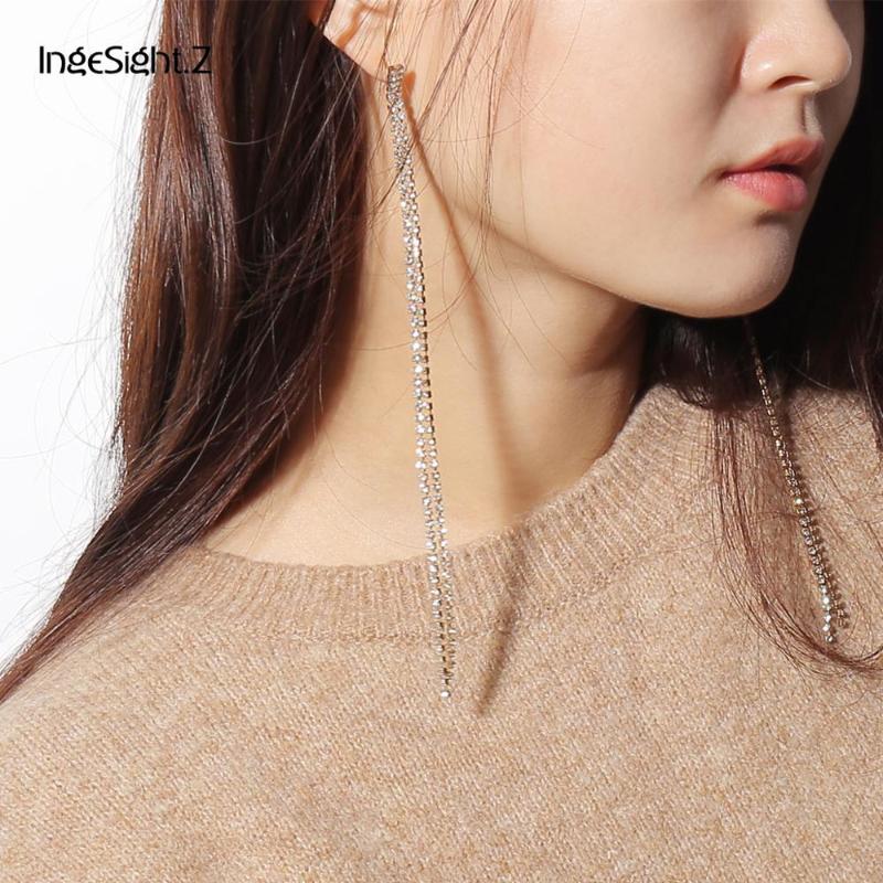 Dangle & Chandelier 17cm Long Rhinestones Crystal Earrings Women Fashion Drop Jewelry Silver Color Double Tail Tassel AccessoriesDangle
Dangle & Chandelier 17cm Long Rhinestones Crystal Earrings Women Fashion Drop Jewelry Silver Color Double Tail Tassel AccessoriesDangle