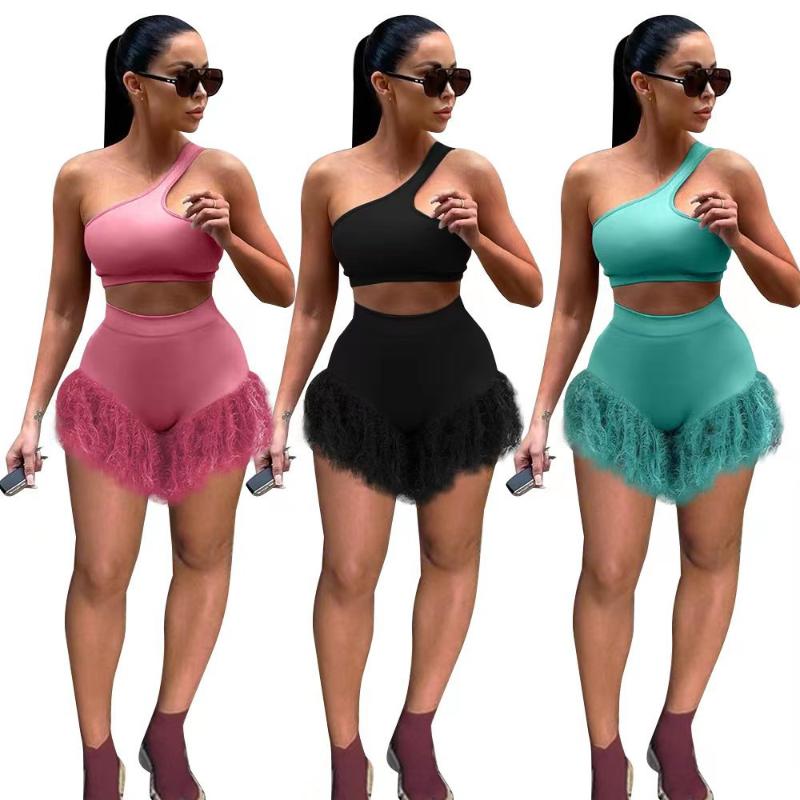 Women' Tracksuits Tank Tops High Waist Shorts Skirts Two Piece Set Feathers Patchwork Bodycon Bodysuit Tight Slim Fit Sexy Casual Outfits, Black
Women' Tracksuits Tank Tops High Waist Shorts Skirts Two Piece Set Feathers Patchwork Bodycon Bodysuit Tight Slim Fit Sexy Casual Outfits, Black