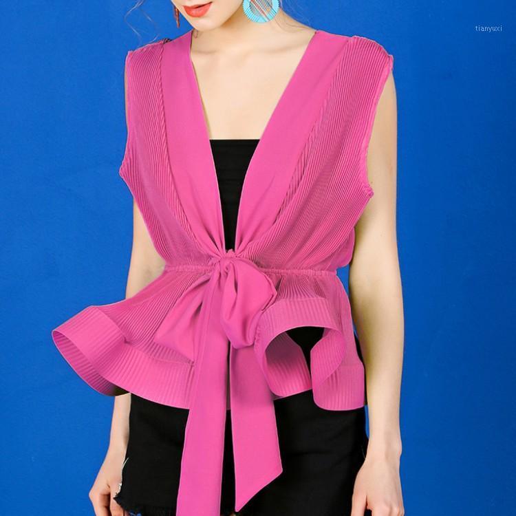 Women's Blouses & Shirts Elegant Women Sexy V Neck Sleeveless Lace Up Bow Chiffon Blouse Female Fashion 2022 Summer Clothing, Picture color
Women's Blouses & Shirts Elegant Women Sexy V Neck Sleeveless Lace Up Bow Chiffon Blouse Female Fashion 2022 Summer Clothing, Picture color
