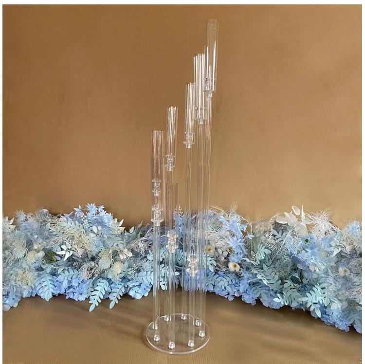 8pcs 10 heads Holders Wedding Decoration Centerpiece Candelabra Clear Candle Holder Acrylic Candlesticks for Weddings Event Party GG020 XJ260305