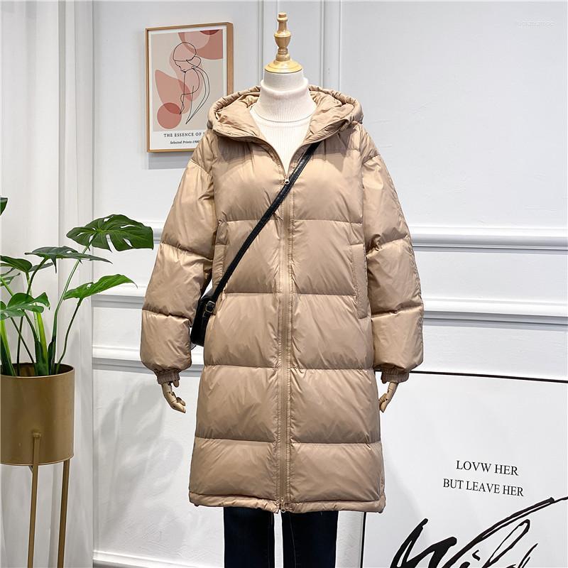 Women' Down & Parkas FTLZZ Winter Hooded Warm Light Feather Long Jacket Women 90% White Duck Coat Casual Loose Zipper Thick Outwear Luci22, Black
Women' Down & Parkas FTLZZ Winter Hooded Warm Light Feather Long Jacket Women 90% White Duck Coat Casual Loose Zipper Thick Outwear Luci22, Black