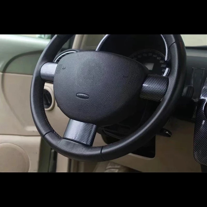 For Volkswagen Beetle 2003 04 05 06 07 08 09 10 Carbon Fiber Car Interior Steering Wheel Cover Trim Moldings Modification Parts
