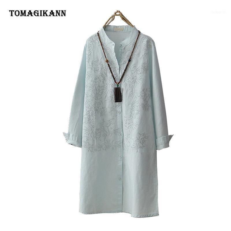Cotton Linen Long Women Blouse Tops Solid Embroidery Shirts Stand Collar Blusas Feminina Women's Blouses &, Gray
Cotton Linen Long Women Blouse Tops Solid Embroidery Shirts Stand Collar Blusas Feminina Women's Blouses &, Gray