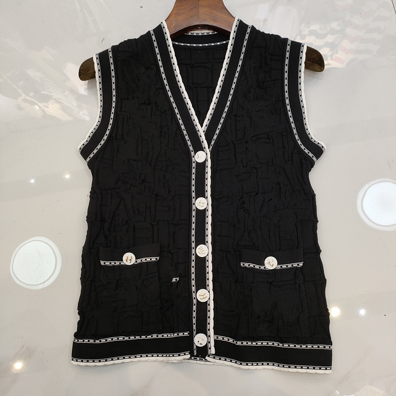 719 L 2022 Runway Autumn Summer Brand Same Style T Shirt Sweater Crew Neck Short Sleeve White Black Women' Sweaters qian
719 L 2022 Runway Autumn Summer Brand Same Style T Shirt Sweater Crew Neck Short Sleeve White Black Women' Sweaters qian