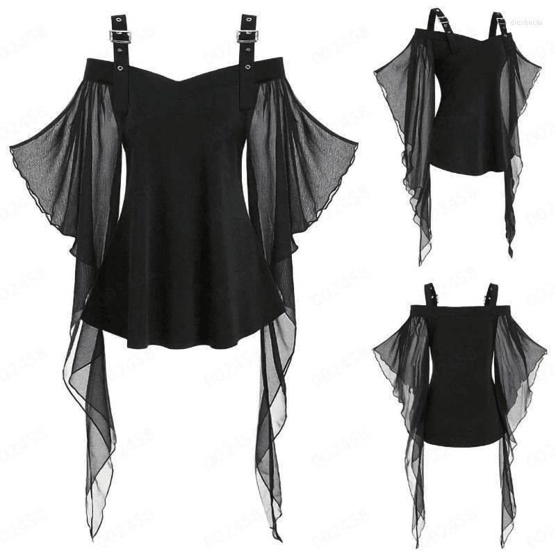 Women's T-Shirt Halloween Sexy Women Witch Tshirt Gothic Cross Criss Sequined Insert Butterfly Sleeve Tops Harajuku Female Top Tee, As shown
Women's T-Shirt Halloween Sexy Women Witch Tshirt Gothic Cross Criss Sequined Insert Butterfly Sleeve Tops Harajuku Female Top Tee, As shown