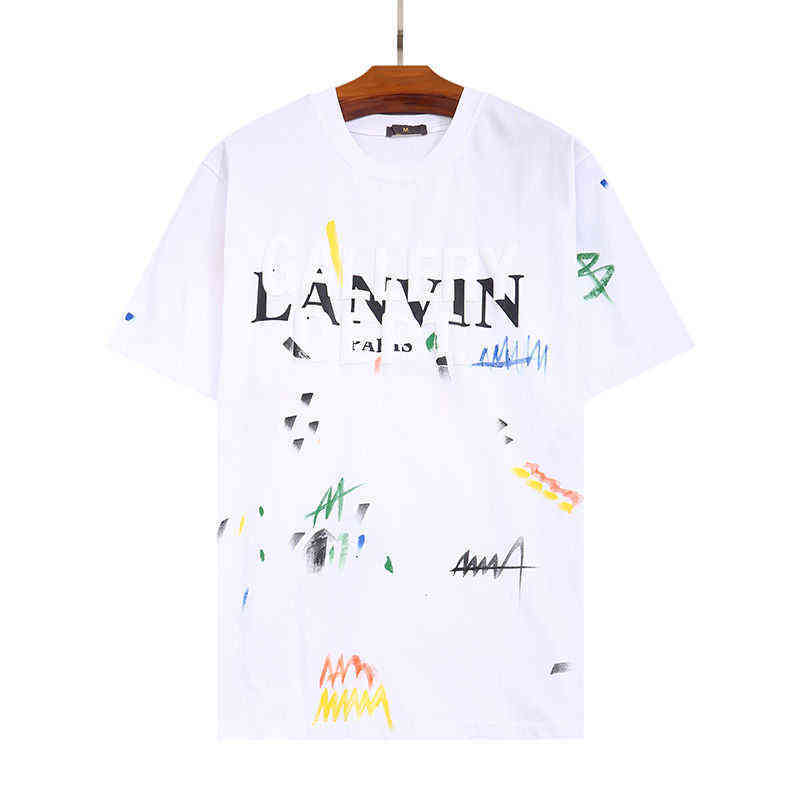 Mens and Women t Shir Lanvin Gal Join 100% Coon Hand-pained Ink Splash Graffii Leers Loose Shor-sleeved Round Neck Shir 2s1 s, Beige
Mens and Women t Shir Lanvin Gal Join 100% Coon Hand-pained Ink Splash Graffii Leers Loose Shor-sleeved Round Neck Shir 2s1 s, Beige
