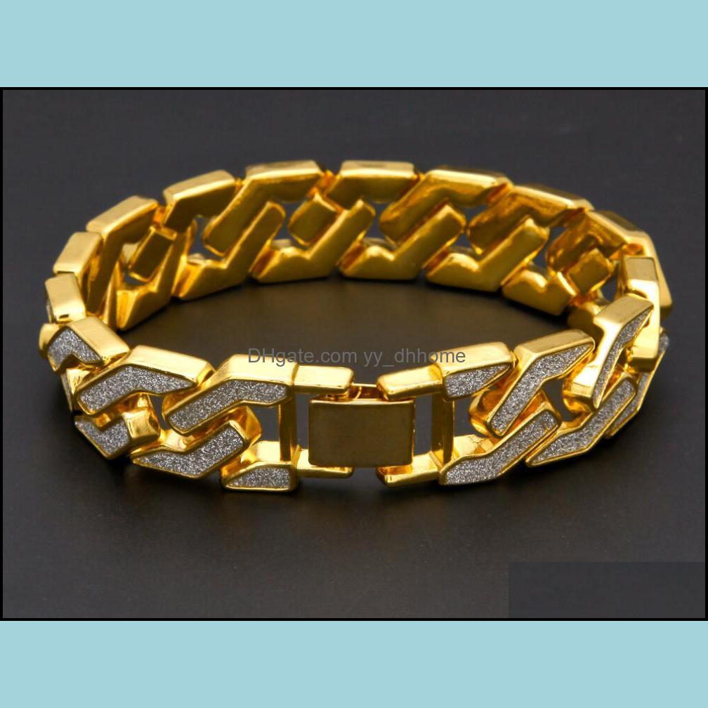 Link Chain Bracelets Jewelry Cuban Bracelet For Men Tops Quality Pop Club Accessories Ice Out Hip Hop Gold Plating Bangle Zircon Chains Dro
Link Chain Bracelets Jewelry Cuban Bracelet For Men Tops Quality Pop Club Accessories Ice Out Hip Hop Gold Plating Bangle Zircon Chains Dro