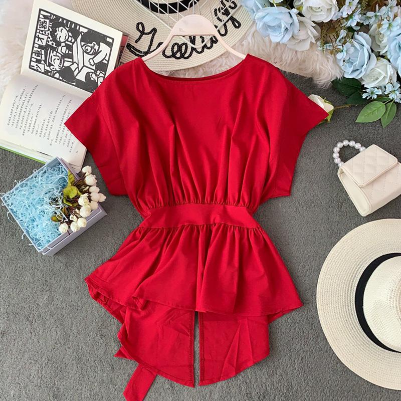 Peplum Top Chiffon Blouse Summer Clothes Womens Tops And Blouses Blusas Mujer De Moda 2020 Korean Asymetrical Bow Shirt Tunic, Korean style women 
Peplum Top Chiffon Blouse Summer Clothes Womens Tops And Blouses Blusas Mujer De Moda 2020 Korean Asymetrical Bow Shirt Tunic, Korean style women