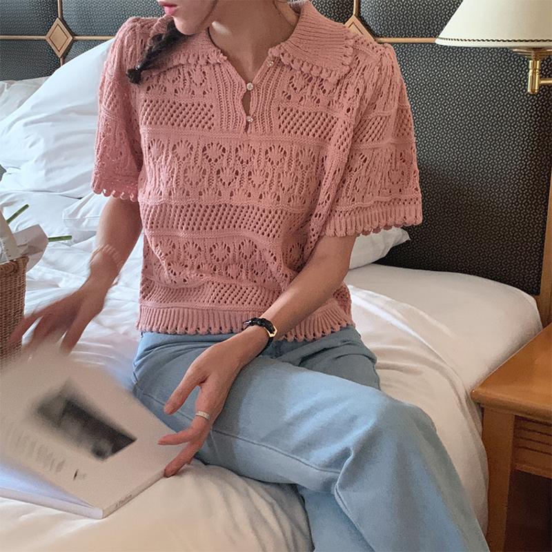 Women's Sweaters Women's Clothing French Hollow Out Knitting Sweater Collar Short Sleeve Casual Korean Fashion Baggy Ladies Tops SummerW, Beige
Women's Sweaters Women's Clothing French Hollow Out Knitting Sweater Collar Short Sleeve Casual Korean Fashion Baggy Ladies Tops SummerW, Beige