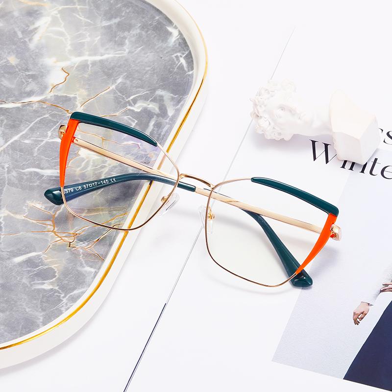 Fashion Sunglasses Frames Women Cat Eye Blue Light Glasses Alloy Spring Hing Patchwork Color Frame Custom Prescription Eyewear
Fashion Sunglasses Frames Women Cat Eye Blue Light Glasses Alloy Spring Hing Patchwork Color Frame Custom Prescription Eyewear