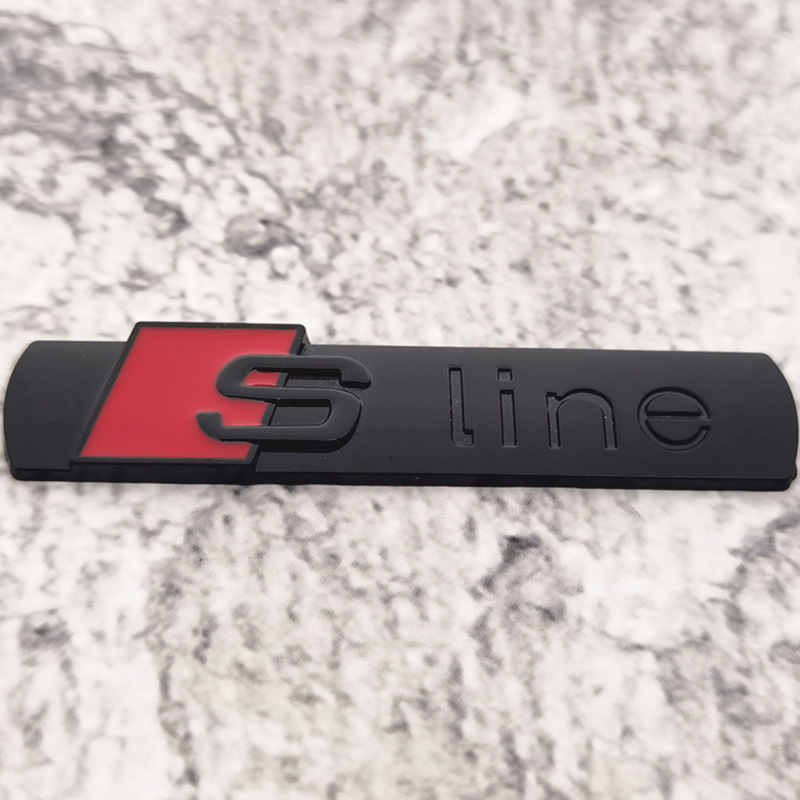 3D Metal Letter audi Car Sticker Plating Badge "S-LINE "Logo Emblem Automobiles refitting Exterior Decor