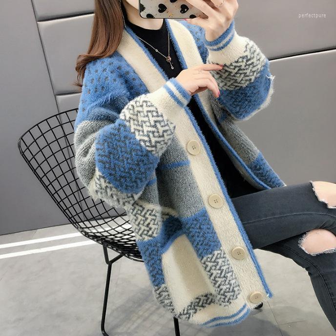 Women's Knits & Tees Knitted Cardigan Coat Mid-length Outerwear Sweater Long-sleeved Thickened Loose 2022 Autumn And Winter For Wom Perf22, Green
Women's Knits & Tees Knitted Cardigan Coat Mid-length Outerwear Sweater Long-sleeved Thickened Loose 2022 Autumn And Winter For Wom Perf22, Green
