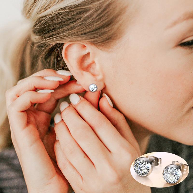 Stud Cubic Zirconia Round Earrings For Women 8MM Stainless Steel Metal Bohe Simple JewelryStud
Stud Cubic Zirconia Round Earrings For Women 8MM Stainless Steel Metal Bohe Simple JewelryStud