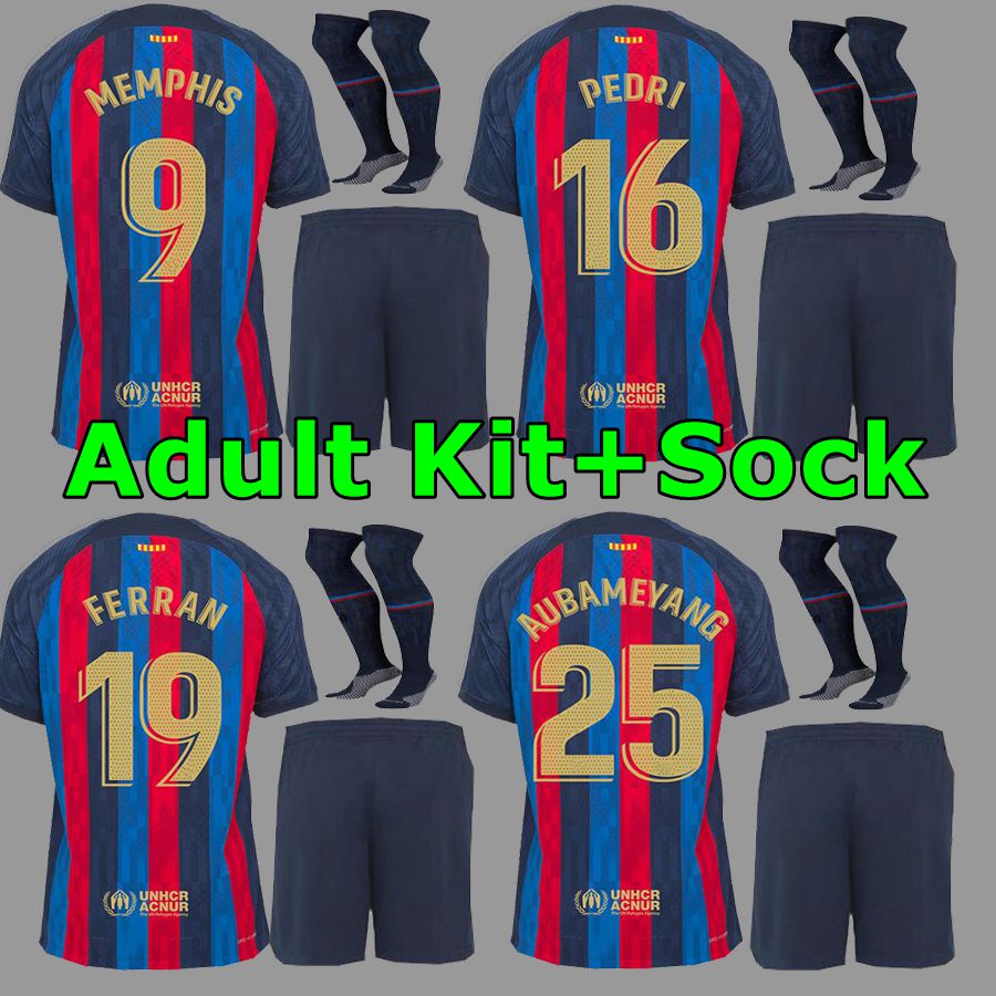 Camisetas de football MEMPHIS PEDRI ADAMA AUBA barcelona soccer jersey FERRAN 22 23 ANSU FATI 2022 2023 DEST kit shirt men sets FANS PLAYER VERSION Adult Kit Sock, 22 23 home aldult kit
Camisetas de football MEMPHIS PEDRI ADAMA AUBA barcelona soccer jersey FERRAN 22 23 ANSU FATI 2022 2023 DEST kit shirt men sets FANS PLAYER VERSION Adult Kit Sock, 22 23 home aldult kit