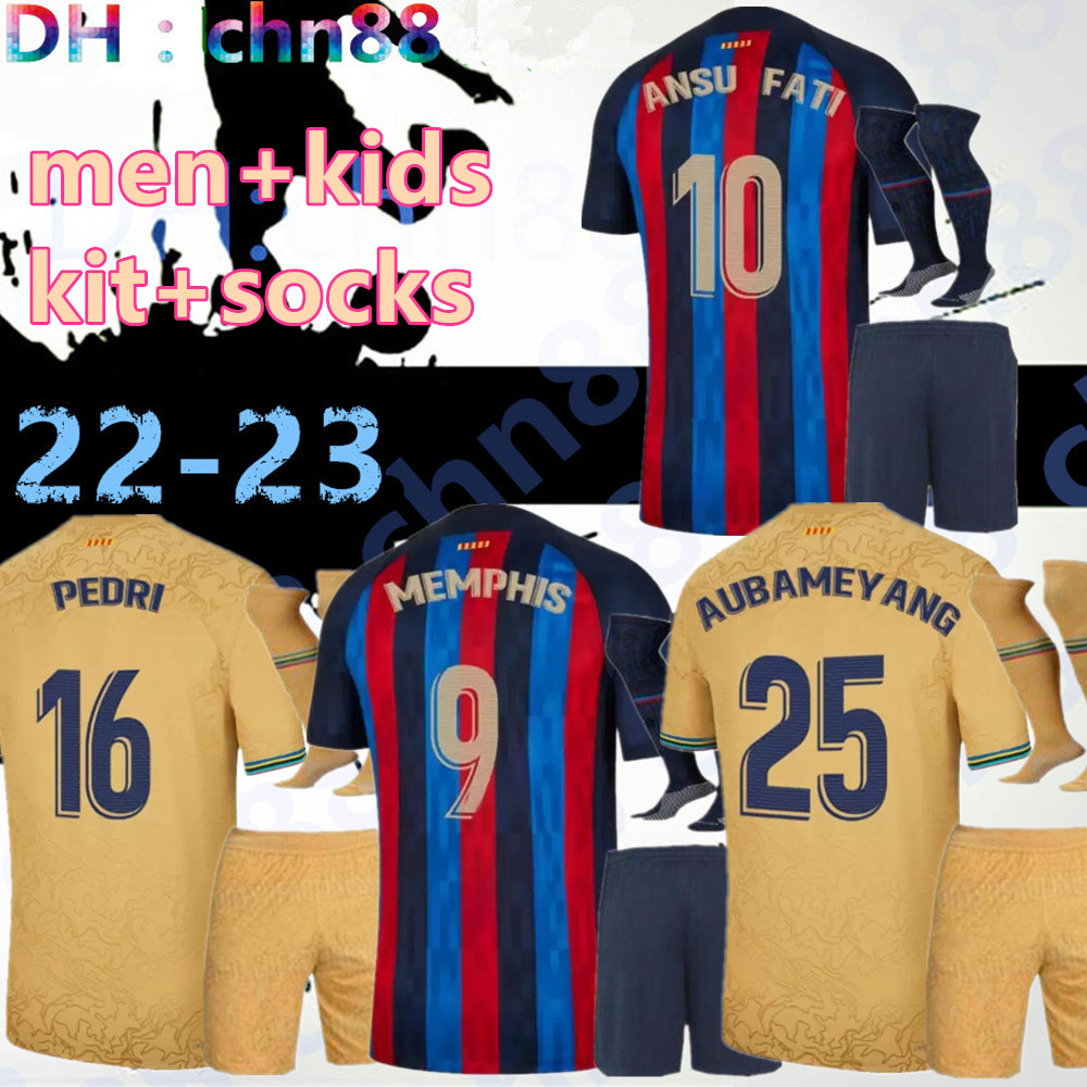 Camisetas de football MEMPHIS PEDRI ADAMA AUBA barcelonas soccer jersey FERRAN 22 23 ANSU FATI 2021 2022 2023 F. DE JONG DEST DAVI ALVES kit shirt men kids sets, 22-23 away
Camisetas de football MEMPHIS PEDRI ADAMA AUBA barcelonas soccer jersey FERRAN 22 23 ANSU FATI 2021 2022 2023 F. DE JONG DEST DAVI ALVES kit shirt men kids sets, 22-23 away