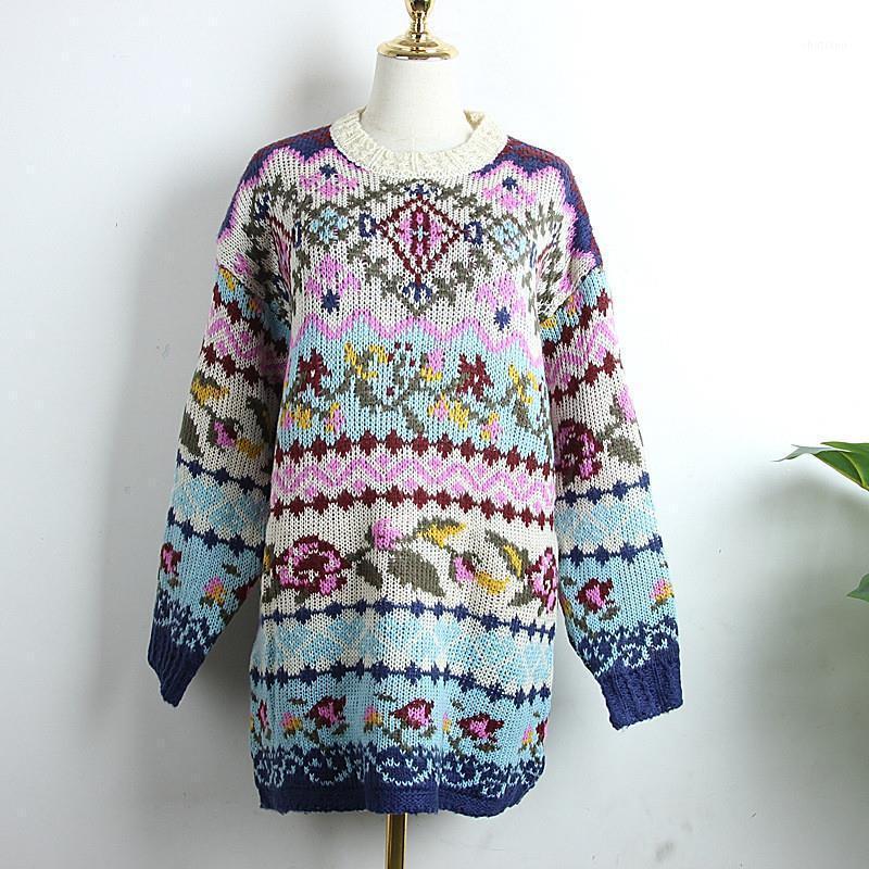 Women's Sweaters Women Autumn Winter Vintage Long Sleeve Wool Pullover Loose O-Neck Knitted Top Warm Thick Sweater, Picture color
Women's Sweaters Women Autumn Winter Vintage Long Sleeve Wool Pullover Loose O-Neck Knitted Top Warm Thick Sweater, Picture color