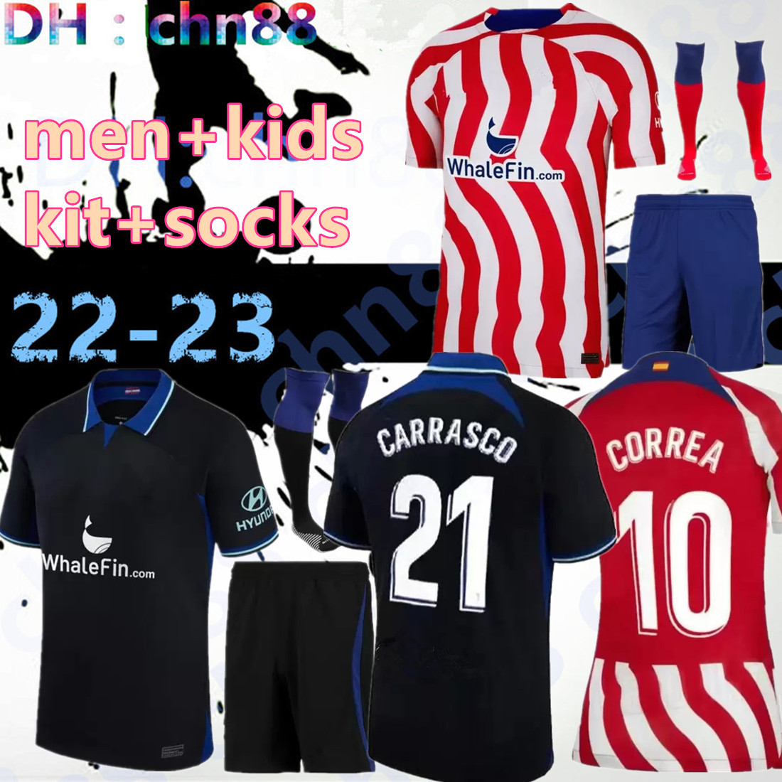 22 23 soccer jersey SUAREZ ATLETICO JOAO FELIX MADRID Griezmann 2022 2023 M. LLORENTE KOKE CORREA CARRASCO R. DE PAUL men kids kit camiseta football shirts socks full set, 22-23 home
22 23 soccer jersey SUAREZ ATLETICO JOAO FELIX MADRID Griezmann 2022 2023 M. LLORENTE KOKE CORREA CARRASCO R. DE PAUL men kids kit camiseta football shirts socks full set, 22-23 home