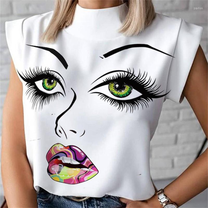 Women's Blouses & Shirts Fashion Women Elegant Lips Print Tops And Blouse 2022 Summer Ladies Office Casual Stand Neck Pullovers TopsWomen's, Eyelashes
Women's Blouses & Shirts Fashion Women Elegant Lips Print Tops And Blouse 2022 Summer Ladies Office Casual Stand Neck Pullovers TopsWomen's, Eyelashes