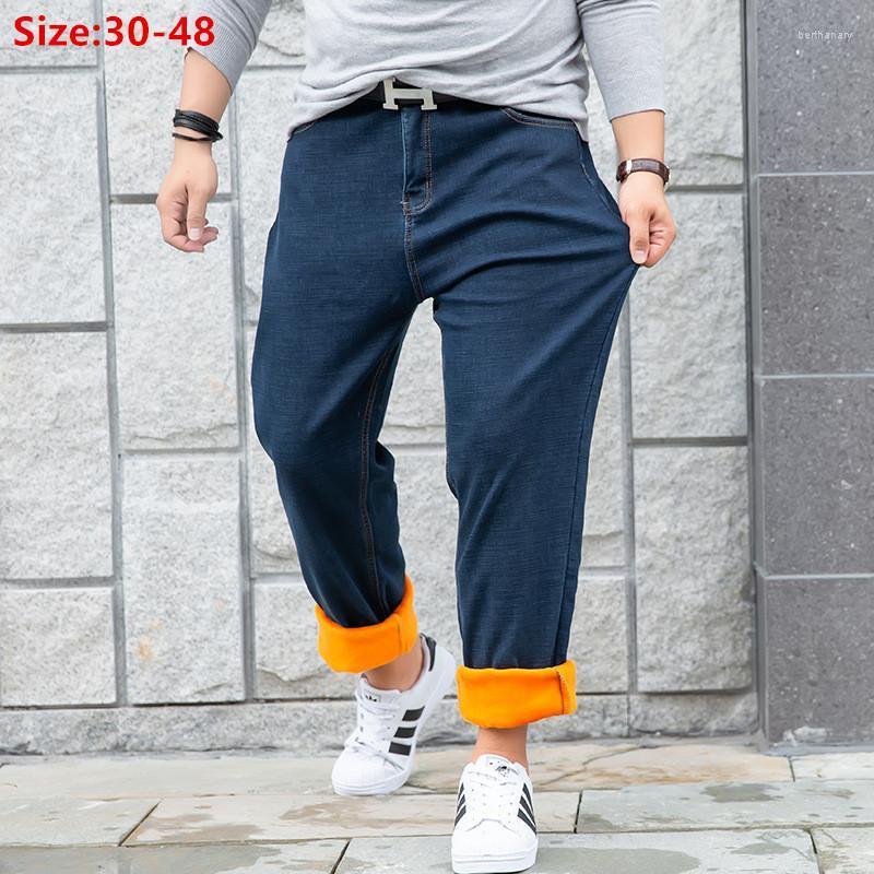 Men's Jeans Warm Pants Winter Men Hommes Dark Blue Denim Fleece Stretch High Waisted Plus Size 42 44 46 48 Loose Male Thick ClothingMen's Be, Dark blue color
Men's Jeans Warm Pants Winter Men Hommes Dark Blue Denim Fleece Stretch High Waisted Plus Size 42 44 46 48 Loose Male Thick ClothingMen's Be, Dark blue color