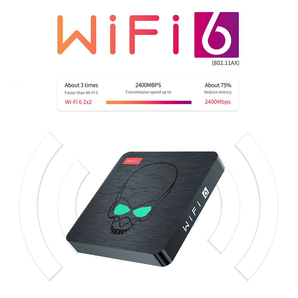Beelink GT King II WiFi 6 Smart TV BOX Android 11 Amlogic A311D2 Octa Core LPDDR4 8GB 64GB Support 4K 60fps BT50 1000M USB30
