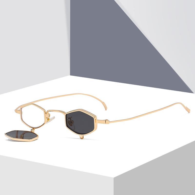 Sunglasses European And American Retro Steampunk Small Frame Personality Hip Hop Geometric Flip
Sunglasses European And American Retro Steampunk Small Frame Personality Hip Hop Geometric Flip