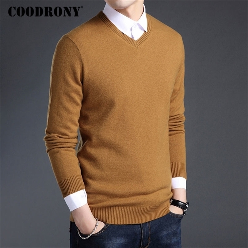 COODRONY Merino Wool Sweater Men Autumn Winter Thick Warm Sweaters And Pullovers Casual V-Neck Pure Wool Sweater Pull Homme 7305 201203, Navy
COODRONY Merino Wool Sweater Men Autumn Winter Thick Warm Sweaters And Pullovers Casual V-Neck Pure Wool Sweater Pull Homme 7305 201203, Navy