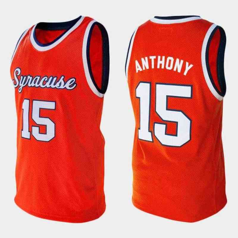 Syracuse Orange College Carmelo Anthony retro #15 Retro Basketball Jersey Men's Stitched Custom Number Name Jerseys, As show
Syracuse Orange College Carmelo Anthony retro #15 Retro Basketball Jersey Men's Stitched Custom Number Name Jerseys, As show