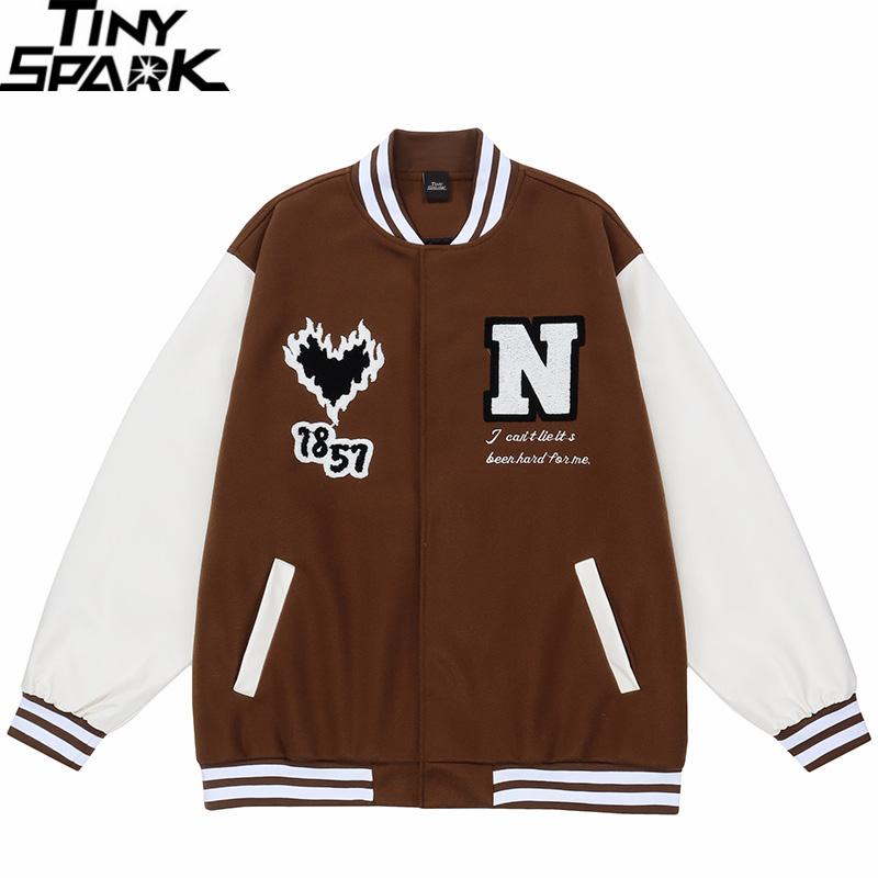 Men's Jackets Men Retro Baseball Jacket Embroidery Heart Letters HipHop Streetwear Harajuku 2022 Loose Varsity Coat Brown GreenMen's, A2201143 green
Men's Jackets Men Retro Baseball Jacket Embroidery Heart Letters HipHop Streetwear Harajuku 2022 Loose Varsity Coat Brown GreenMen's, A2201143 green