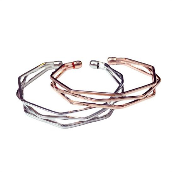 

Gold Metal Alloy Arrow Link Chain Twist Bangle New Three Layer Romantic Open Cuff Bangles/Bracelet Set For Women GC966