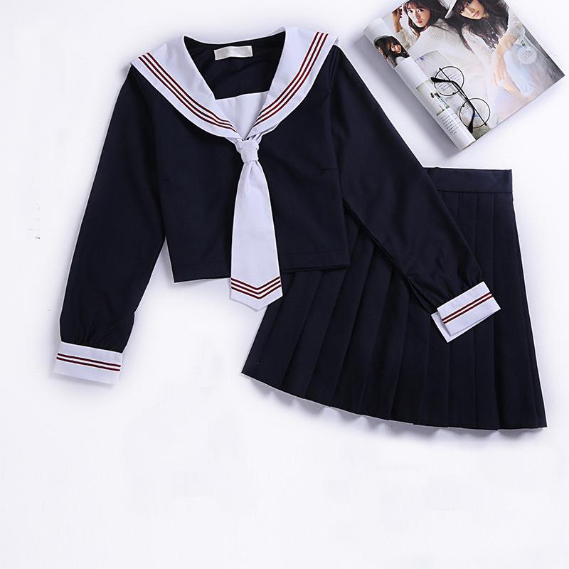 Clothing Sets Japanese School Uniform Skirt Sailor Dress Costumes Orthodox JK Suit Girls Pleated Anime CosplayClothing, Long sleeve tops
Clothing Sets Japanese School Uniform Skirt Sailor Dress Costumes Orthodox JK Suit Girls Pleated Anime CosplayClothing, Long sleeve tops