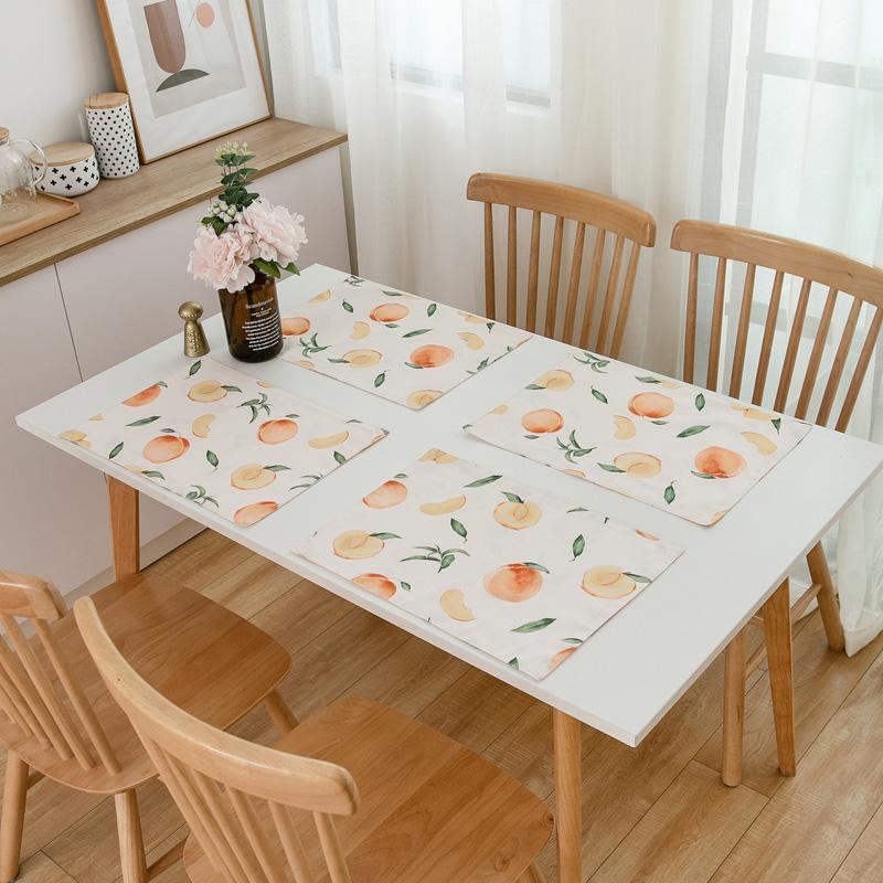 Mats & Pads Fresh Yellow Peach Placemat Kitchen Restaurant Heat Insulation Pad Japanese Printing Table Mat Diningroom Decoration Tea A
Mats & Pads Fresh Yellow Peach Placemat Kitchen Restaurant Heat Insulation Pad Japanese Printing Table Mat Diningroom Decoration Tea A