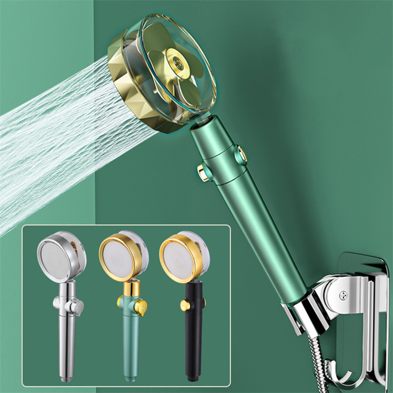 Epacket 360 Rotated High Pressure Turbocharged Shower Head With Holder Hose Filter Bathroom Handheld Pressurized Massage Rainfall