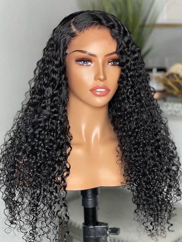 Deep Curly Wig Brazilian Curly Full Lace Human Hair Wigs For Women Water Wave