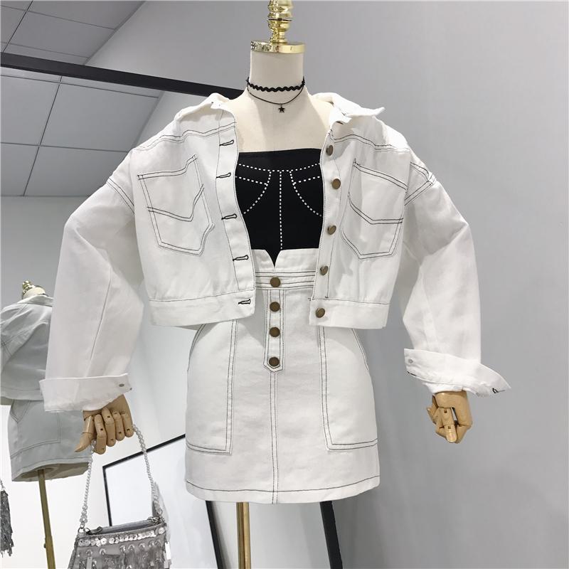 Work Dresses Autumn And Winter Fashion Casual Loose Denim Suit Female Short Jacket Sets Bag Hip Mini Skirts Net Red Two-piece, Black
Work Dresses Autumn And Winter Fashion Casual Loose Denim Suit Female Short Jacket Sets Bag Hip Mini Skirts Net Red Two-piece, Black