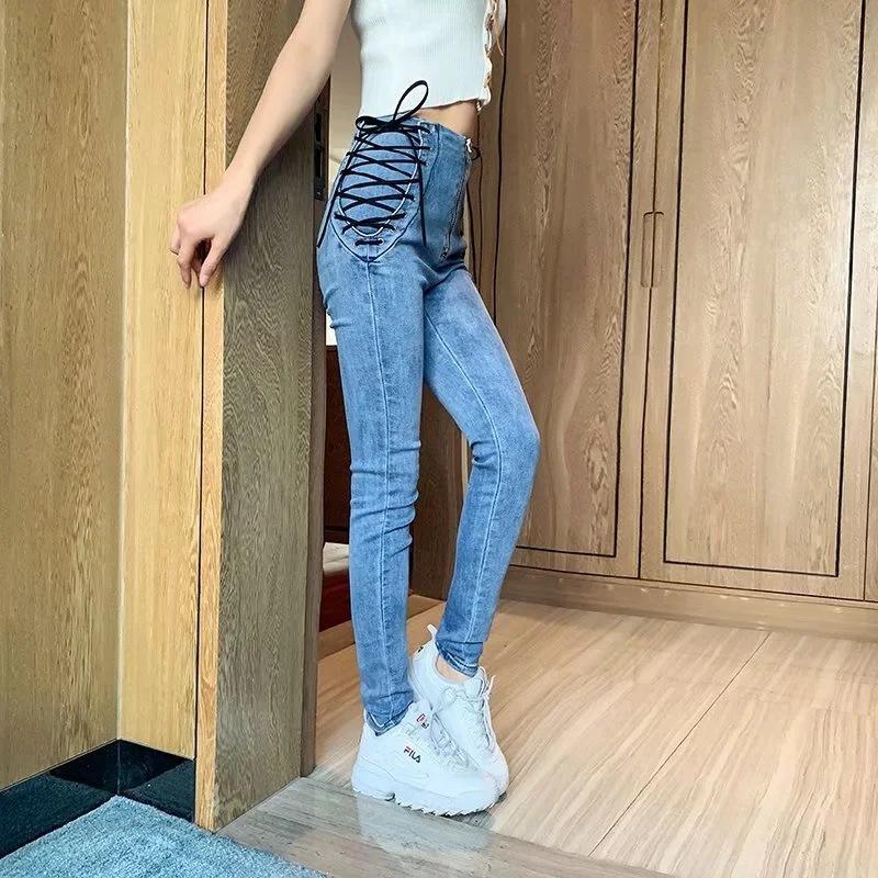 Women's Jeans High Waist Woman Sexy Elastic Button Women Oversize Zipper Wash Skinny Pencil Pants 2022 Black Blue Trousers
Women's Jeans High Waist Woman Sexy Elastic Button Women Oversize Zipper Wash Skinny Pencil Pants 2022 Black Blue Trousers