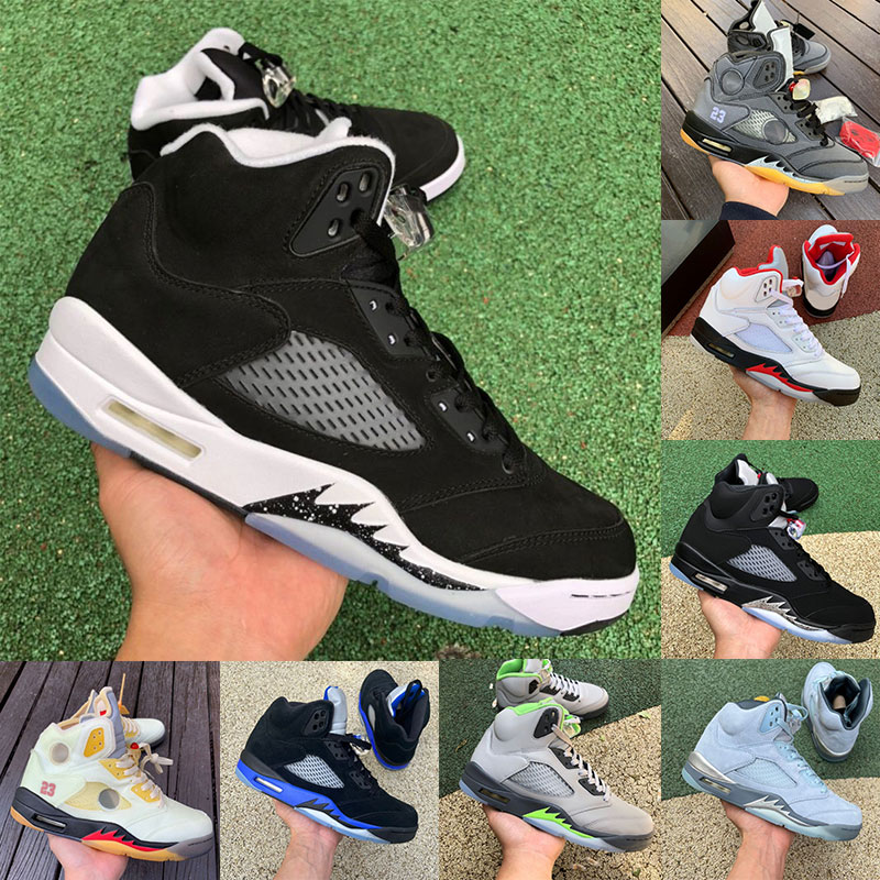 5s Men Basketball Shoes 5 Racer Blue Black Sail Green Bean Fire Red Bluebird Oreo Alternate Grape Mens Outdoor Sports Trainers Size 7-13
5s Men Basketball Shoes 5 Racer Blue Black Sail Green Bean Fire Red Bluebird Oreo Alternate Grape Mens Outdoor Sports Trainers Size 7-13