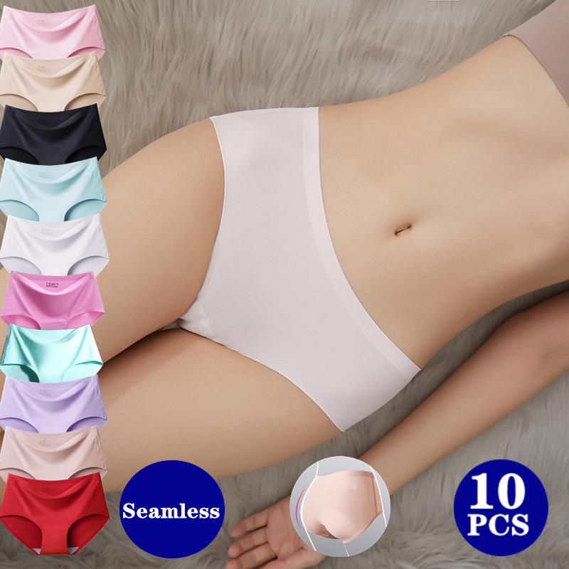 Women's Panties Pcs Seamless For Women Ice Silk Lingerie Solid Colorful Underwear Ladies Sexy Breathable BriefsWomen's, 10pcs red
Women's Panties Pcs Seamless For Women Ice Silk Lingerie Solid Colorful Underwear Ladies Sexy Breathable BriefsWomen's, 10pcs red