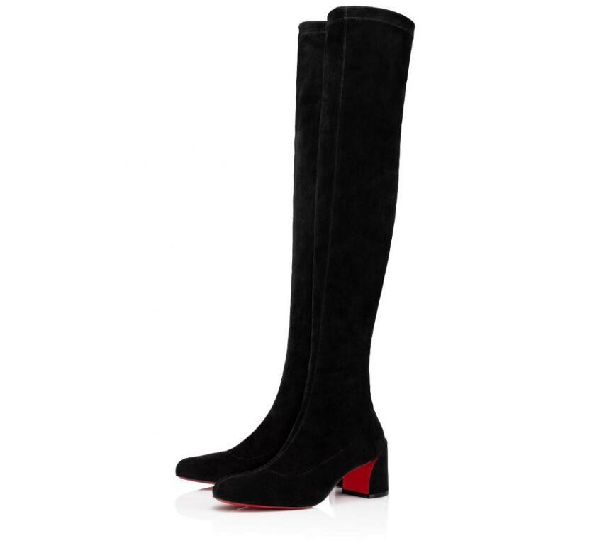 With Box Women Shoes Luxury Designer Brand Boots Knee Boot Sophisticated Reds Soles Cavalika Square Heel Almond Shape Toes Suede EU35-43
With Box Women Shoes Luxury Designer Brand Boots Knee Boot Sophisticated Reds Soles Cavalika Square Heel Almond Shape Toes Suede EU35-43