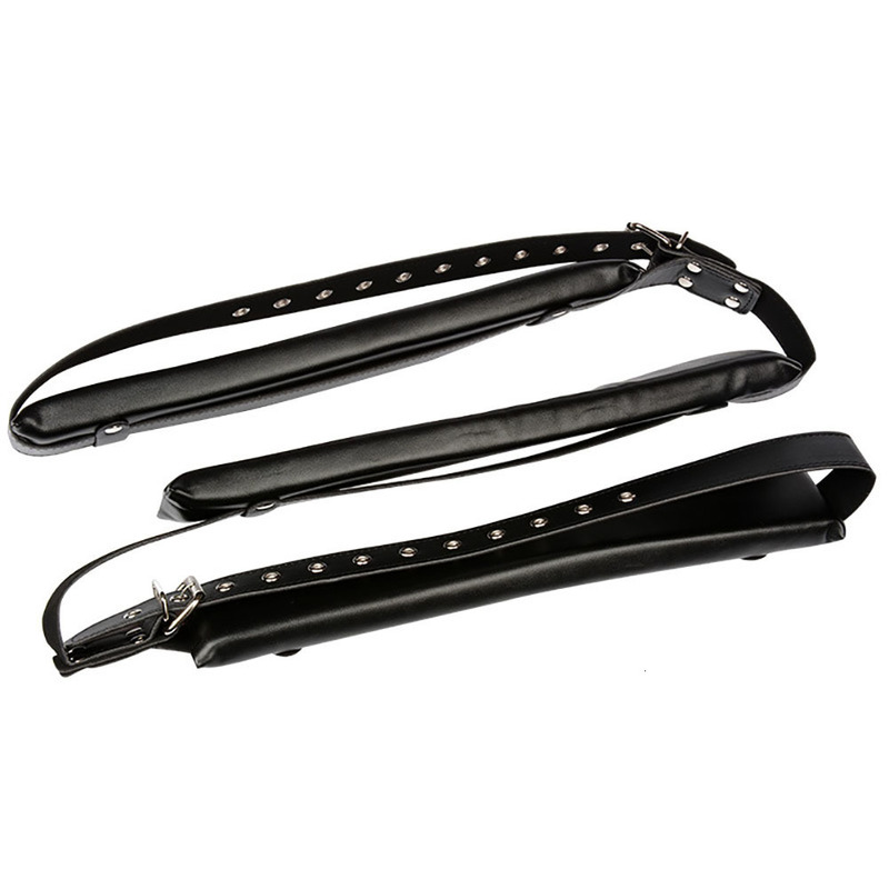 Easy Access Portable Thigh Restraint Sling Body Faux Leather Adjustable Wear Bondage Bandage Shackles Adult Sex Toys For Couple 220330