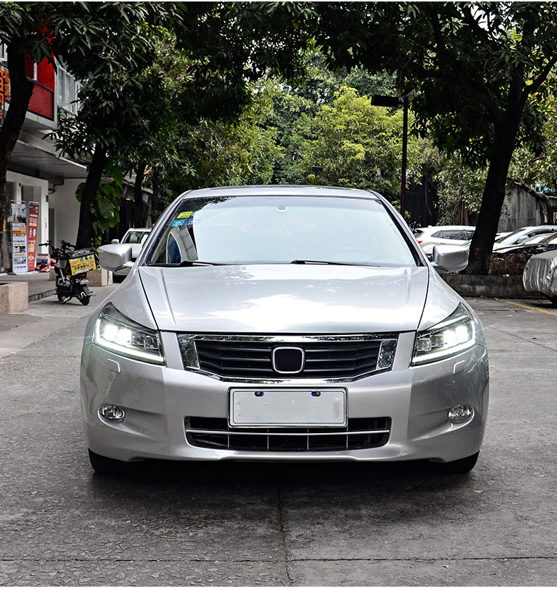 For Honda Accord LED Headlight 2008-2013 Car LED Turn Signal Headlamp Demon Eye Dual Beam Lens Headlights